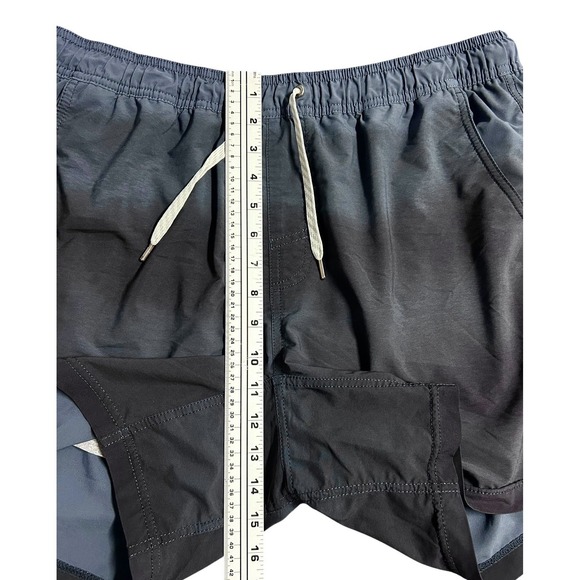 Vuori Kore Shorts Men's Large Lined Running  Elastic Waist Athleisure Blue 5" - Picture 5 of 9